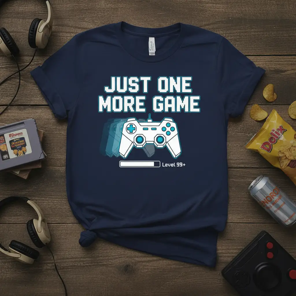 Just One More Game Level 99+ Gamer T-Shirt