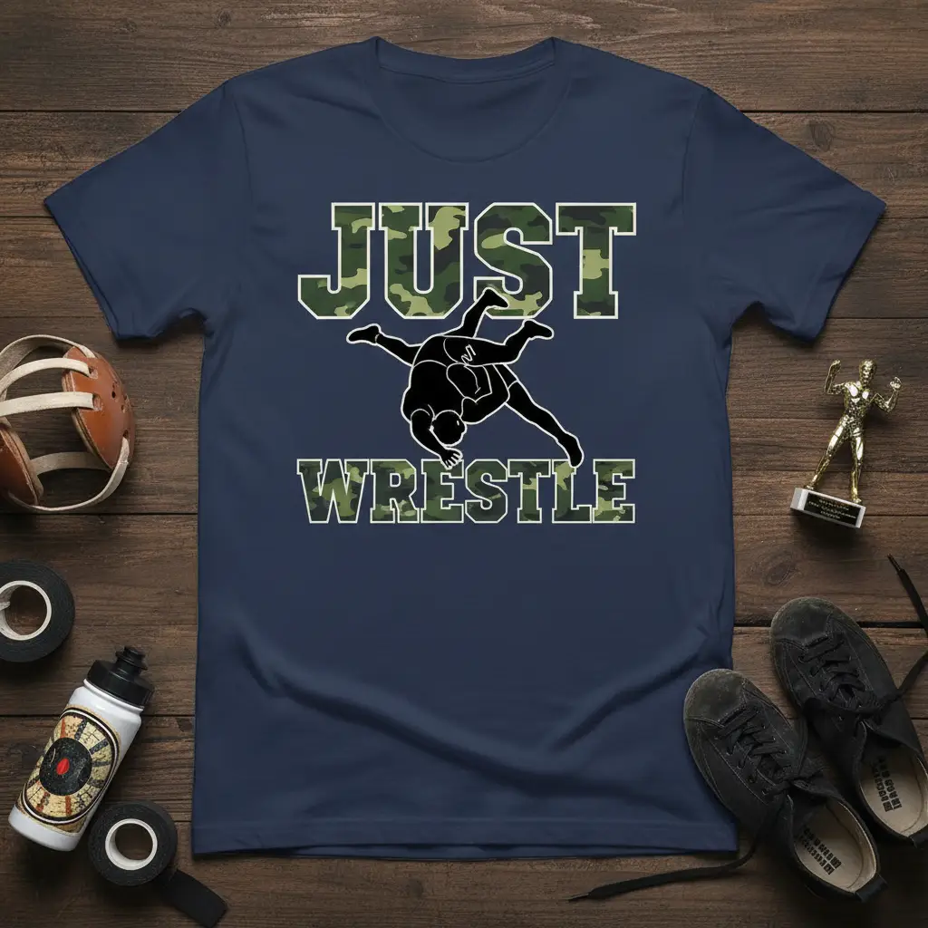 Just Wrestle T-Shirt Gift for Grapplers & Wrestlers