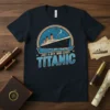 Just A Boy Who Loves Titanic T-Shirt featuring a vintage illustration of the ship sailing at night