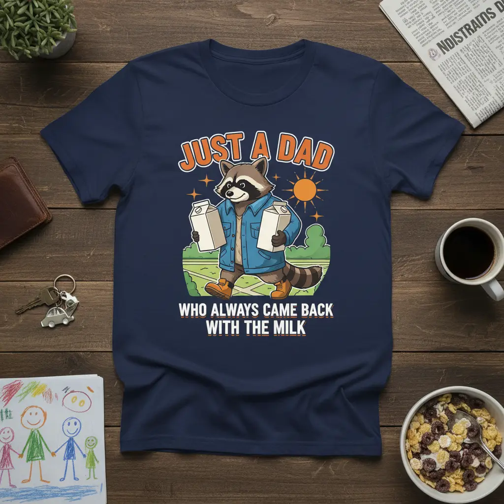 Just a Dad Who Always Came Back With the Milk T-Shirt