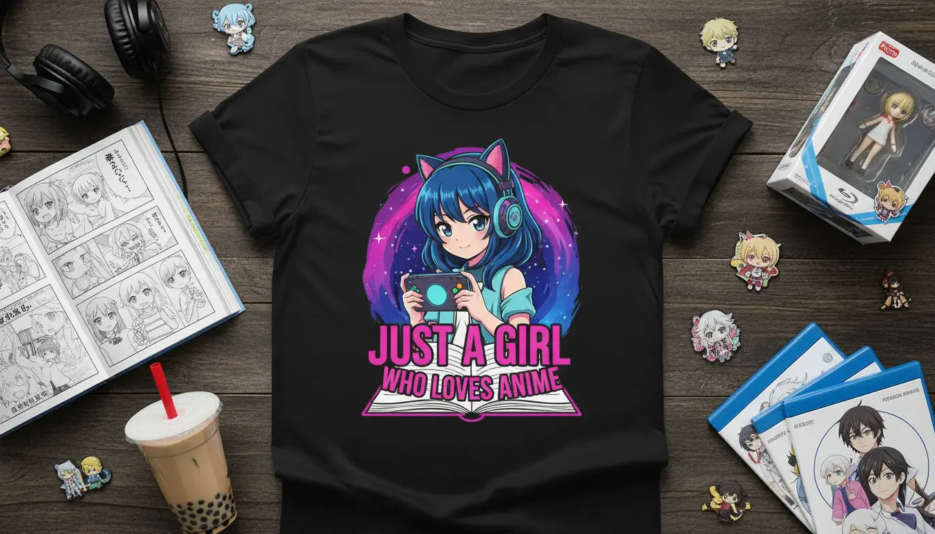 Just a Girl Who Loves Anime T-Shirt | Cute Gamer Gift
