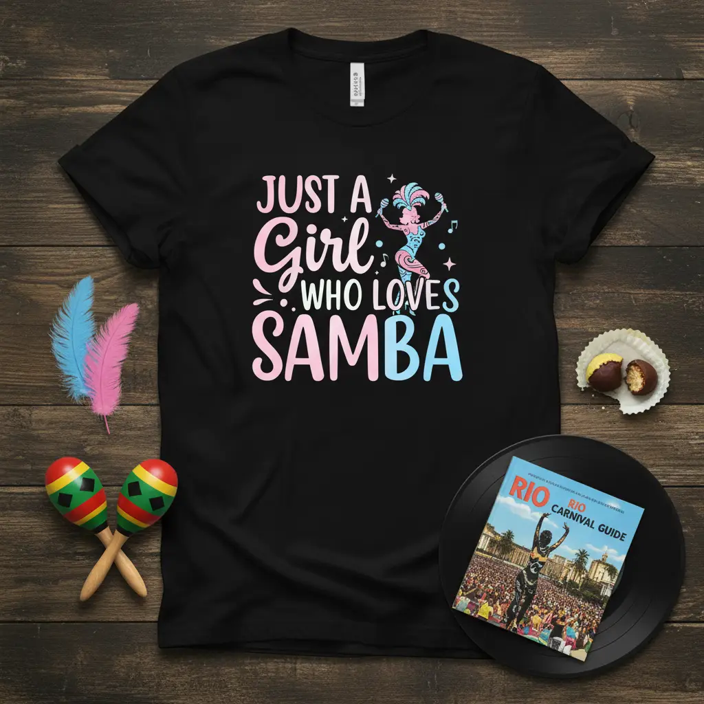 Just a Girl Who Loves Samba T-Shirt Dance Lover Gift