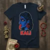 Kali T-Shirt with blue-skinned goddess profile and red text "KALI"