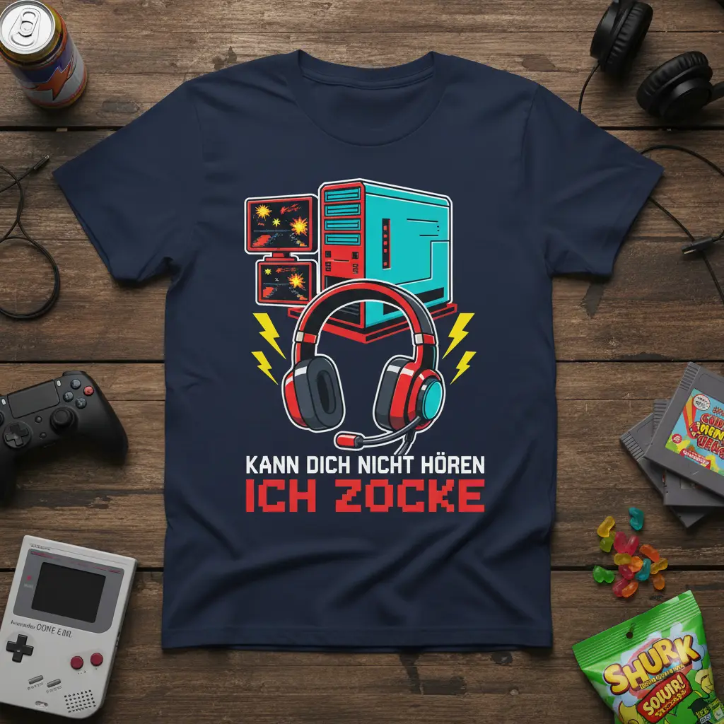 Kann Dich Nicht Hören Ich Zocke Gaming T-Shirt for Gamers