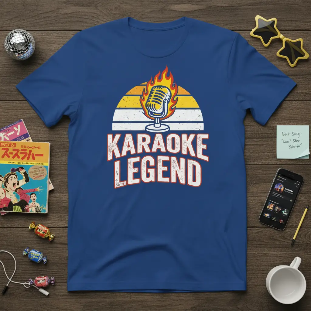 Karaoke Legend Microphone T-Shirt Funny Singer Gift