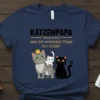 Katzenpapa Substantiv wie ein normaler Papa nur cooler German cat dad t-shirt design with three cartoon cats