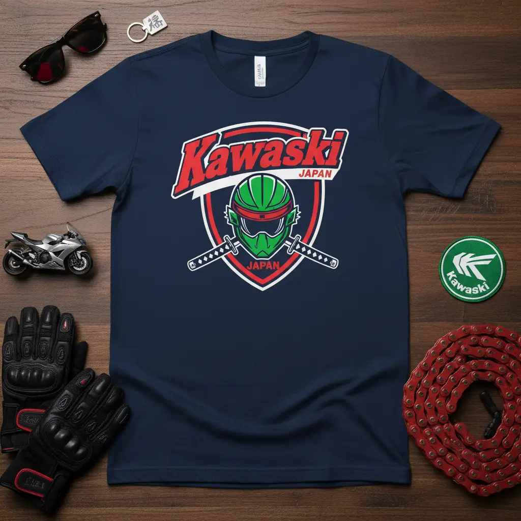 Kawasaki Japan Motorcycle Rider T-Shirt for Fans