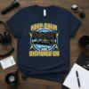 Keep Calm And Dispatch On t-shirt featuring dual computer monitors, radio, and headphones graphic