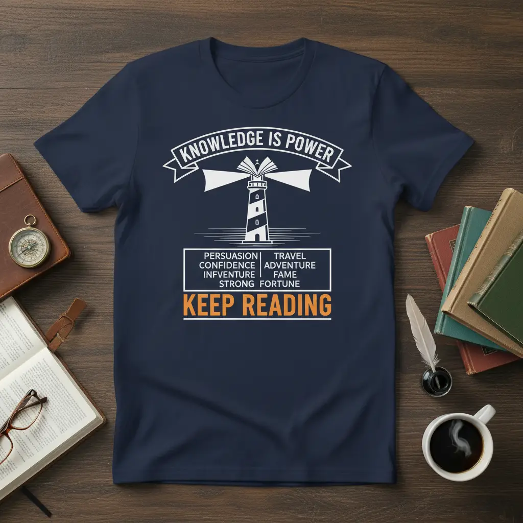 Keep Reading Knowledge Is Power T-Shirt for Book Lovers