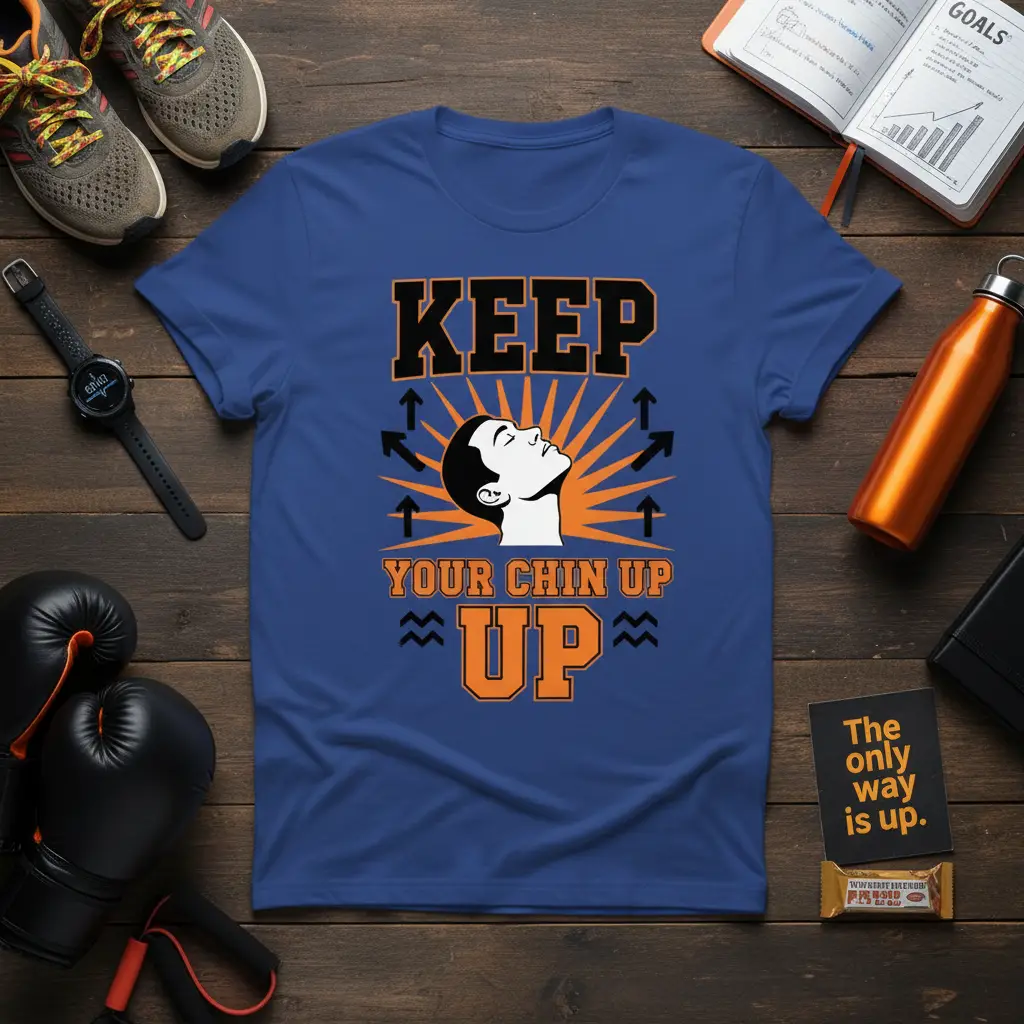 Keep Your Chin Up Motivational Quote T-Shirt Inspirational Gift