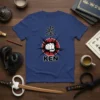 KEN Karate T-Shirt with Japanese kanji symbol, clenched fist graphic, and red sunburst background