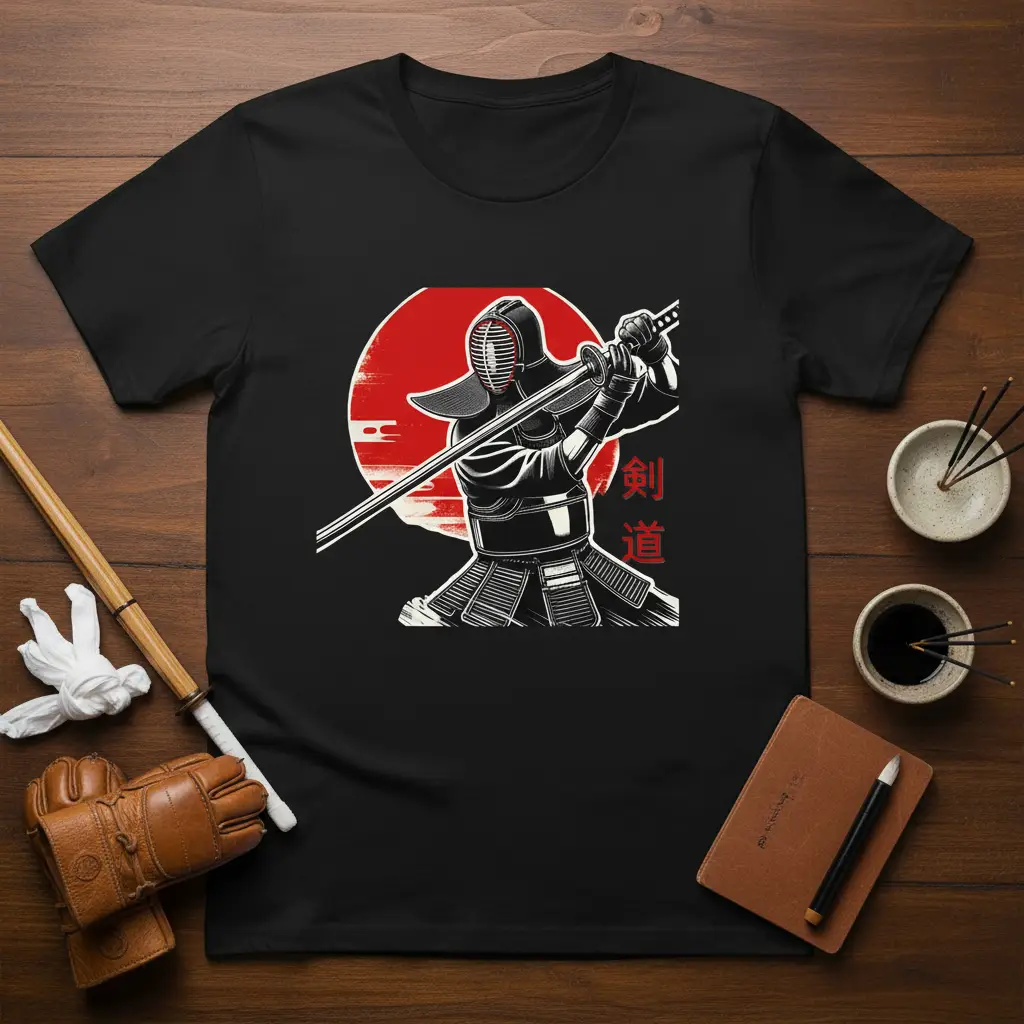 Kendo Sword Fighting Art Japanese Warrior T-Shirt