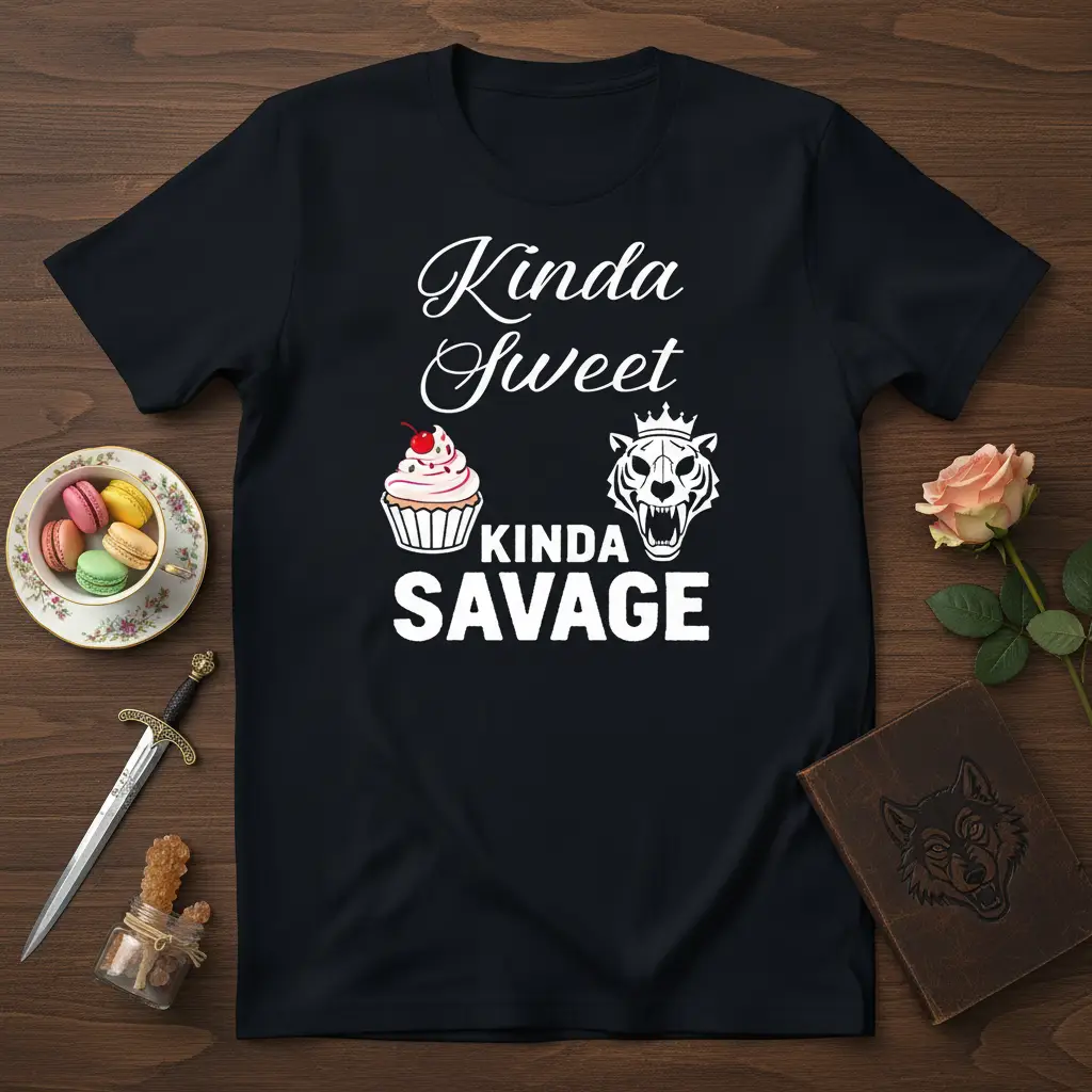 Kinda Sweet Kinda Savage T-Shirt | Funny Quote Gift