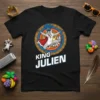King Julien t-shirt featuring the Madagascar lemur character in a royal pose with text "KING JULIEN"