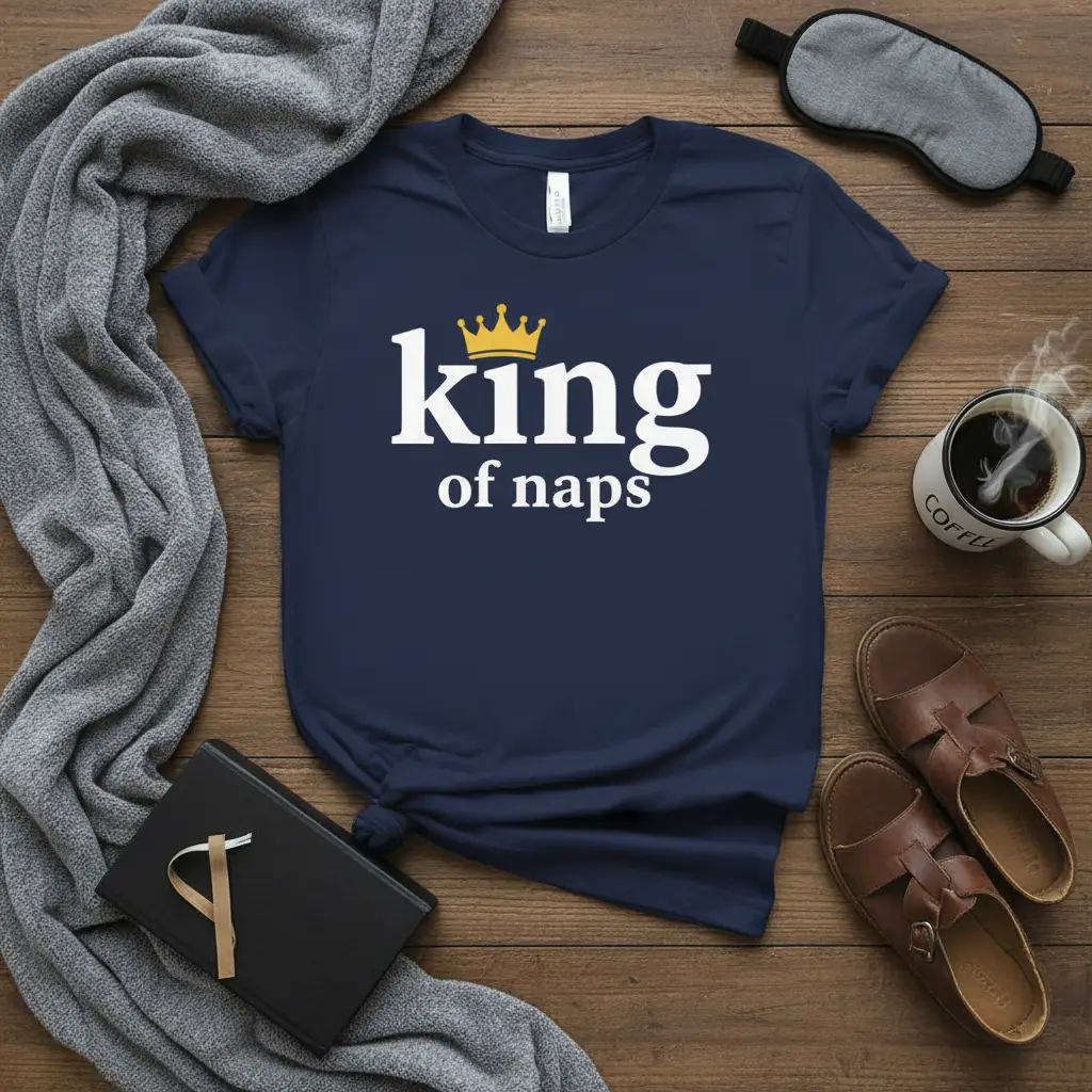 King of Naps T-Shirt Funny Sleepy Dad Gift for Men