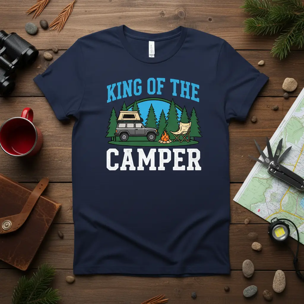 King of the Camper T-Shirt Outdoor Adventure Gift