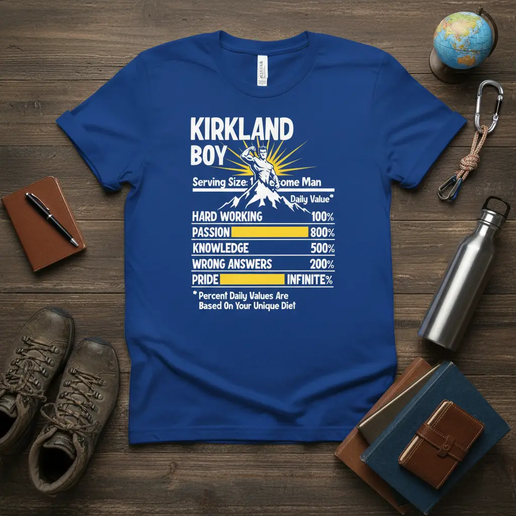 Kirkland Boy Serving Size: 1 Awesome Man T-Shirt Gift