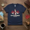 Kitchener Ontario t-shirt design with Canadian maple leaves and city name text