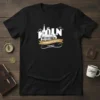 Black t-shirt with white "KÖLN ESTABLISHED 30 B.C." text and Cologne Cathedral graphic