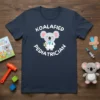 KOALAFied PEDIATRICIAN t-shirt featuring a cute koala in a doctor's coat holding a clipboard