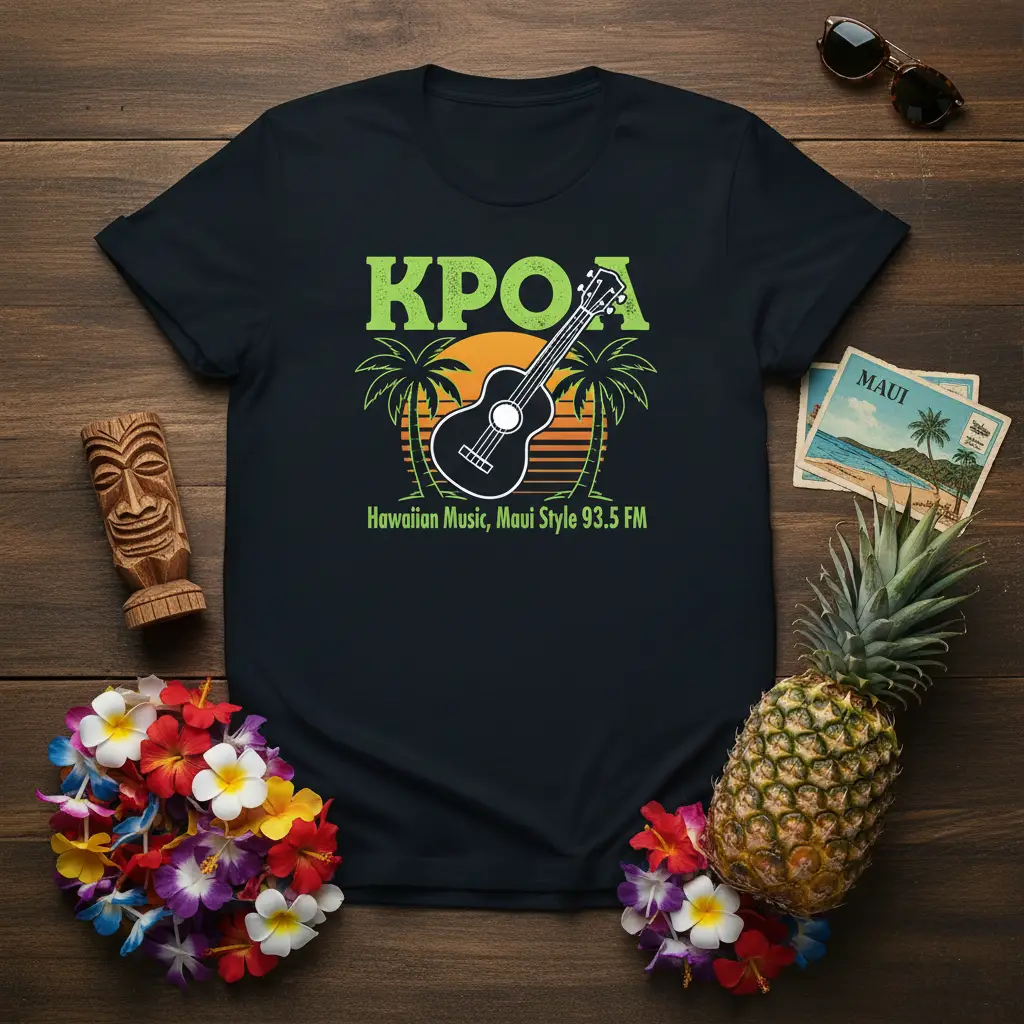 Kpoa Hawaiian Music Maui Style 93.5 Fm T-Shirt