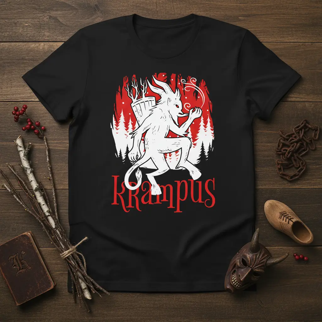 Krampus T-Shirt Festive Holiday Horror Design