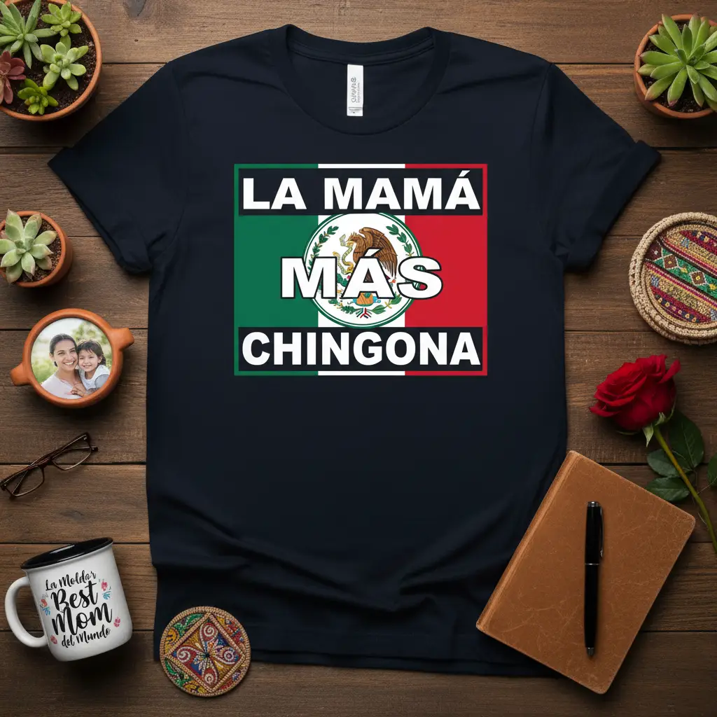 La Mamá Más Chingona Mexican Mom T-Shirt Gift