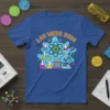 Lab Week 2026 t-shirt design with atomic symbol, beakers, test tubes, and microscope graphics