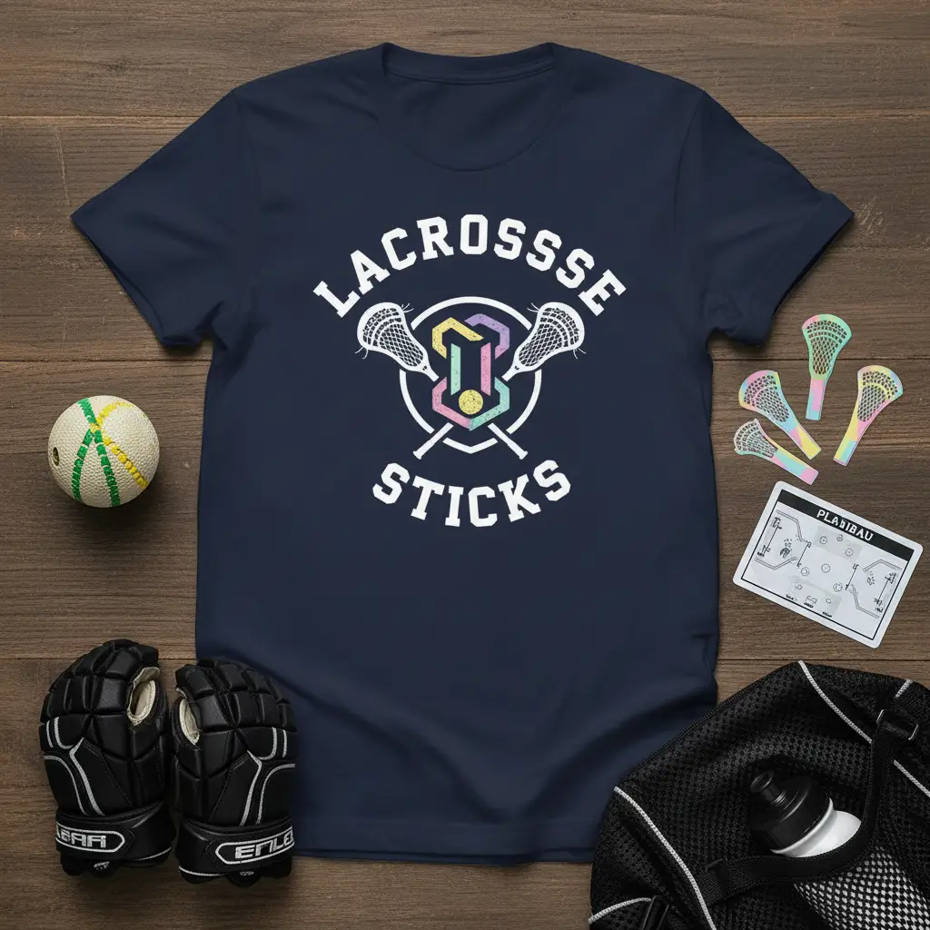 Lacrosse Sticks Graphic T-Shirt for Players & Fans