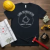 Land Depreciator Est 2021 t-shirt design featuring a wrecking ball graphic and text