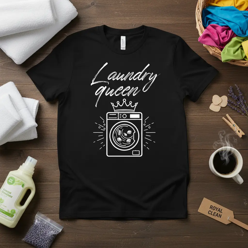 Laundry Queen T-Shirt Funny Gift for Mom