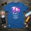 LAX California Est. 1929 t-shirt design with palm trees, airplane, and ocean waves graphic