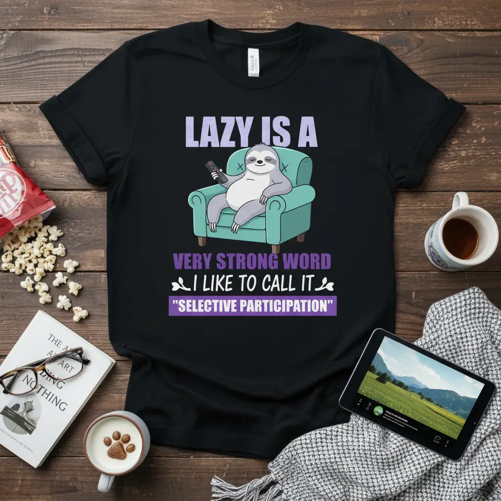 Lazy Is a Very Strong Word T-Shirt Selective Participation Quote