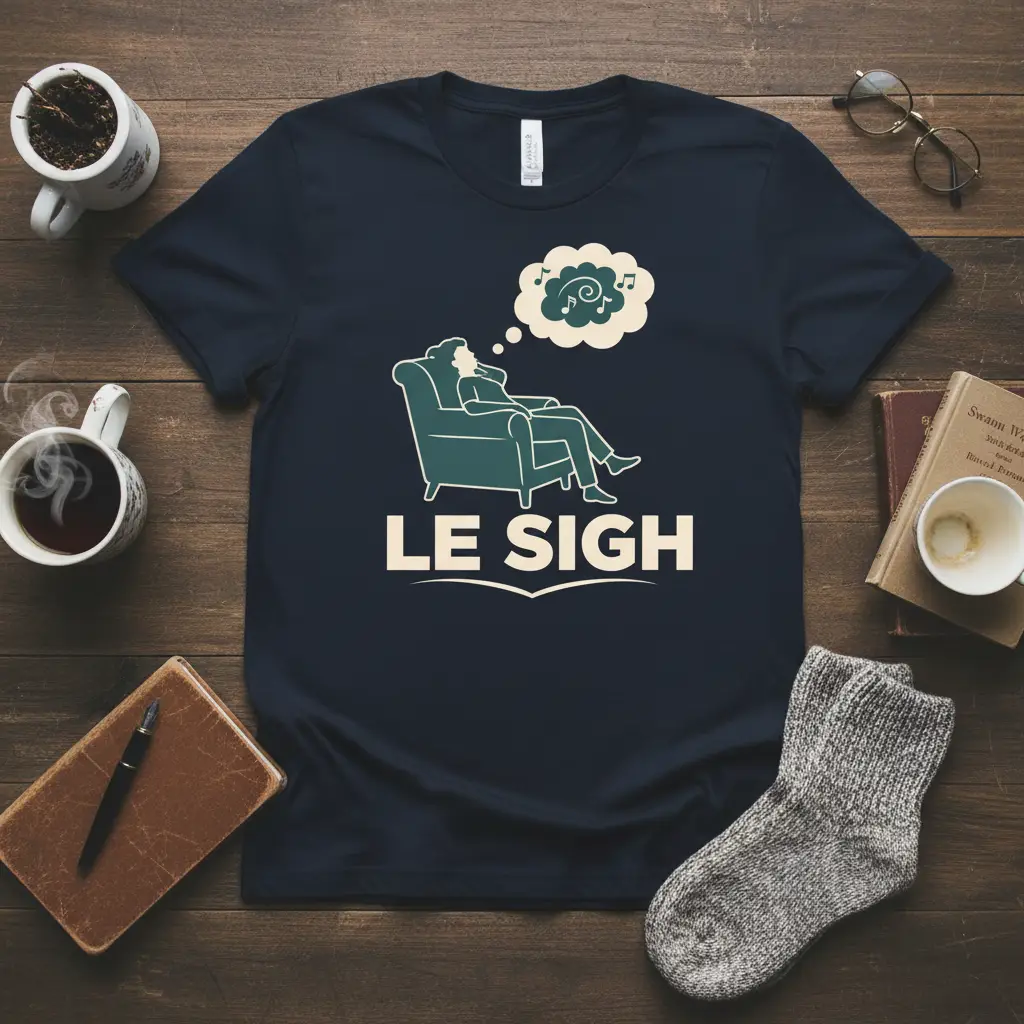 Le Sigh T-Shirt Funny French Quote Humorous Saying Gift