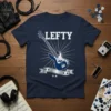 LEFTY BASS GUITAR detailed graphic design printed on comfortable cotton t-shirt