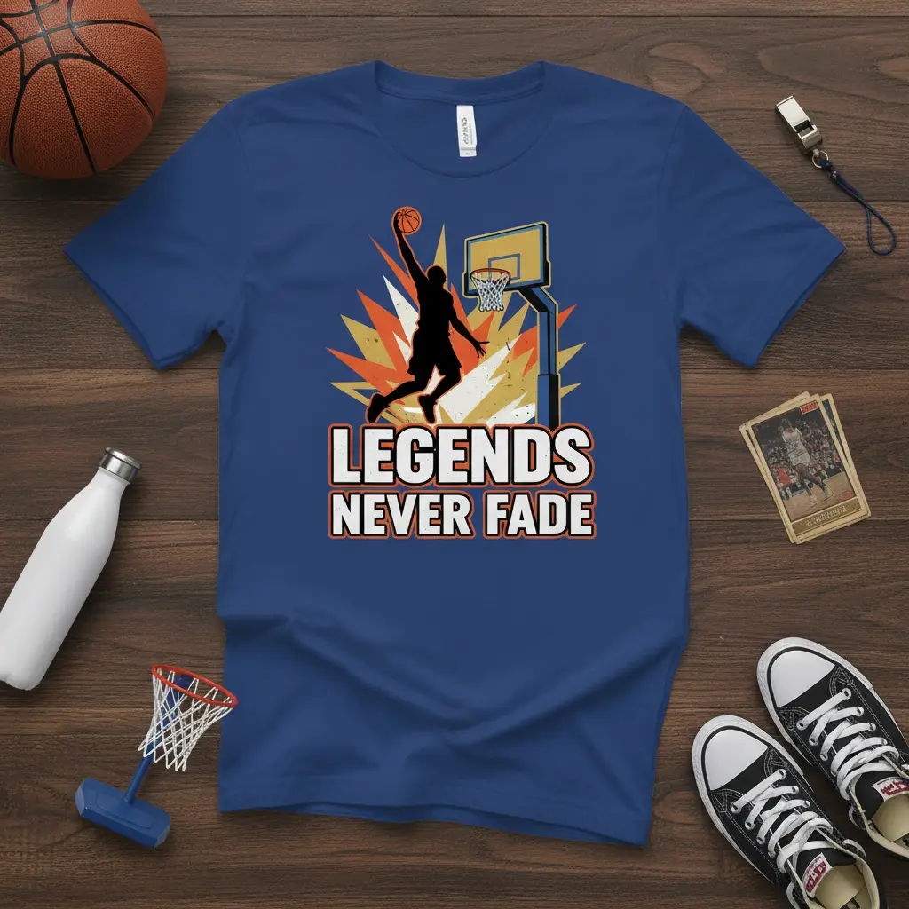 Legends Never Fade Basketball T-Shirt Gift for Players