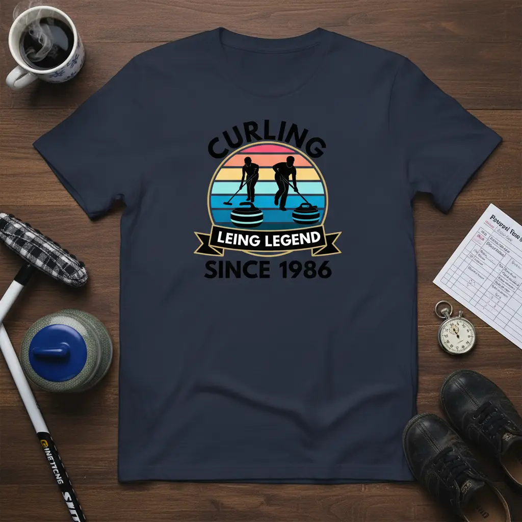 Leing Legend Since 1986 Curling T-Shirt Birthday Gift