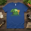 Blue t-shirt featuring the Lemos Farms LLC logo with a tree, rolling hills, and wheat stalks