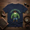 Lerulerulerule text above a muscular cowboy chicken graphic wearing a hat and boots on a navy t-shirt
