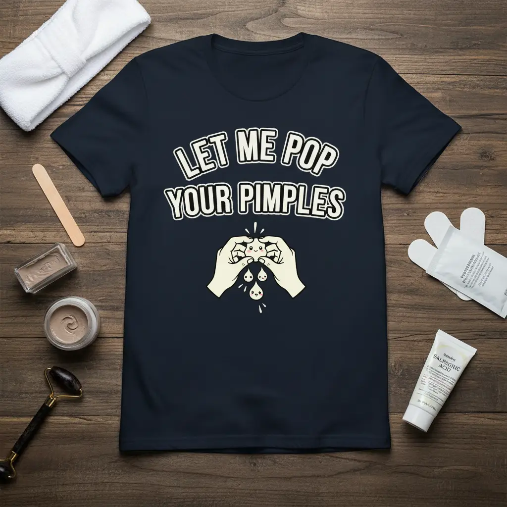 Let Me Pop Your Pimples Funny Skincare Tee