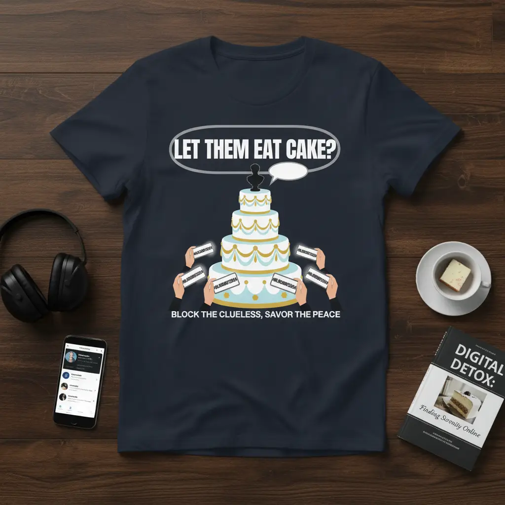 Let Them Eat Cake Block the Clueless Tee