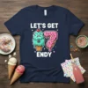 Let's Get 7 Endy birthday t-shirt with ice cream cone and donut graphics, celebrating a 7th birthday
