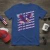 Let's Go Brandon! patriotic eagle t-shirt design with American flag elements and bold text