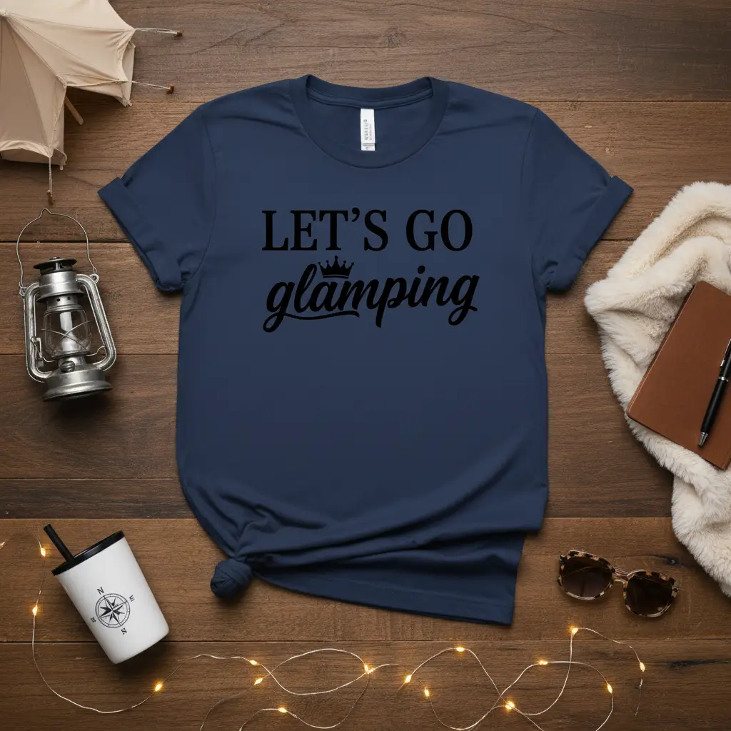 Let’s Go Glamping T-Shirt Outdoor Adventure