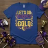 Let's Go Purple & Gold T-Shirt with laurel wreath and lion shield graphic