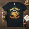 Let's Taco Bout Bout My Birthday text with taco graphics on a black t-shirt, ideal for birthday celebrations
