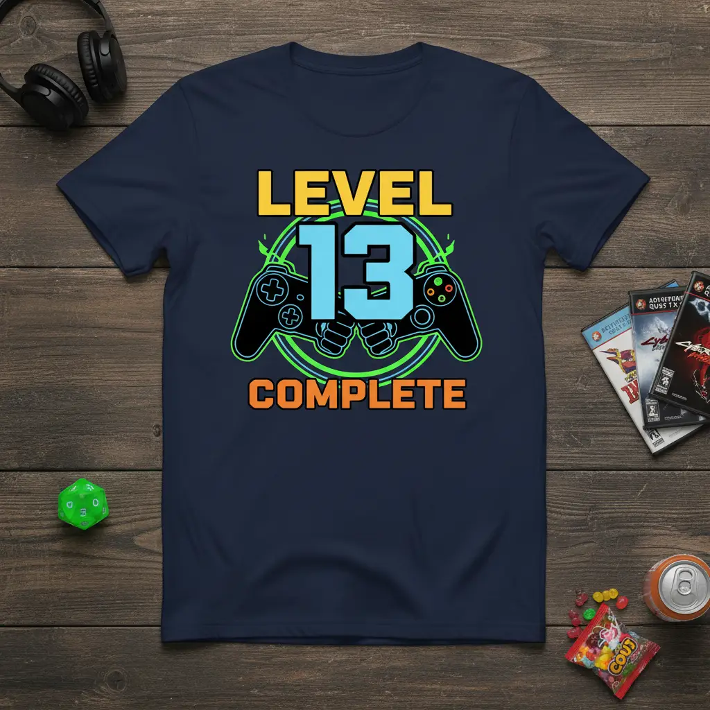 Level 13 Complete Gamer T-Shirt 13th Birthday Gift