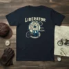 Liberator Cycles & Locomobiles vintage bicycle graphic tee with retro illustration and typography