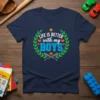 LIFE IS BETTER with my BOYS baseball t-shirt design with laurel wreath and crossed bats