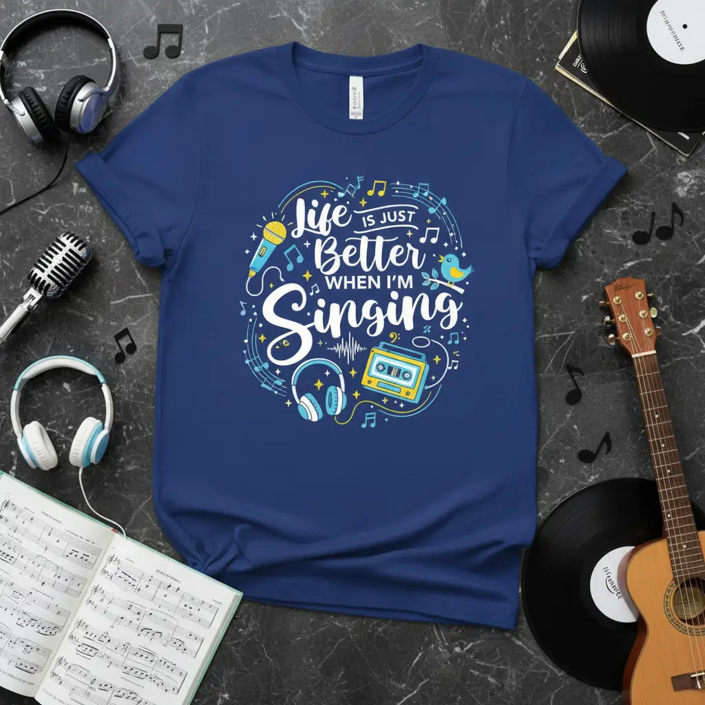 Life Is Just Better When I’m Singing T-Shirt Music Lover Gift